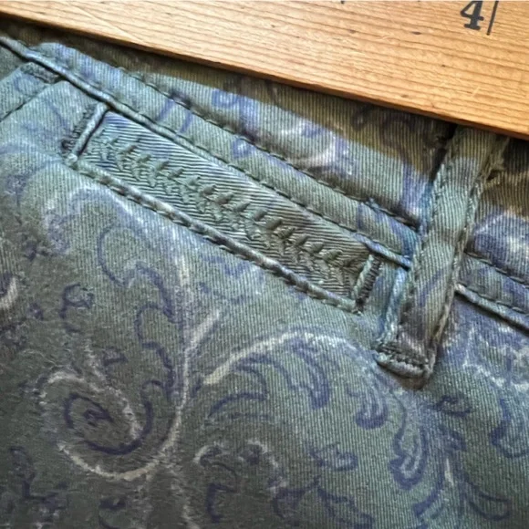 Pilcro and the Letterpress Green Chinos  Paisley Slim Fit - Picture 9 of 16